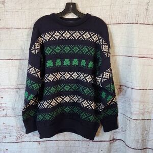 Blarney Castle Designs Pure New Wool Shamrock Sweater Size XL